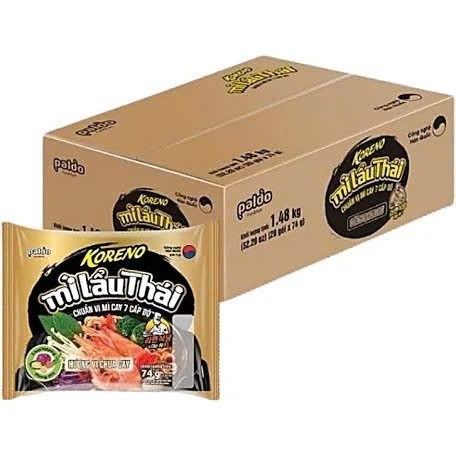 Mì Lẩu Thái Koreno - Mì Cay Cấp Độ 7 Vị Chua Cay 74G