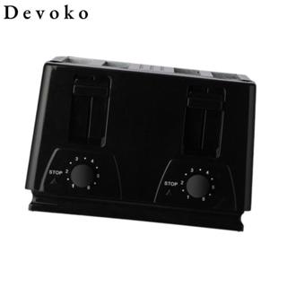 Máy nướng bánh mì đếm 4 lát Bảng điều khiển độc lập đôi tự động Máy làm bánh mì bằng thép không gỉ có thể điều chỉnh cho bánh quế