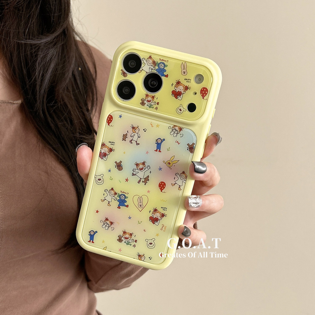 G.O.A.T Vỏ màu vàng mờ Tương thích cho iPhone 17 pro max iPhone 17 16 15 pro max Vỏ bảo vệ mặt sau c