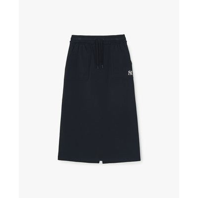 MLB - Chân váy chữ A midi dệt kim_3FSKB0361-50BKS
