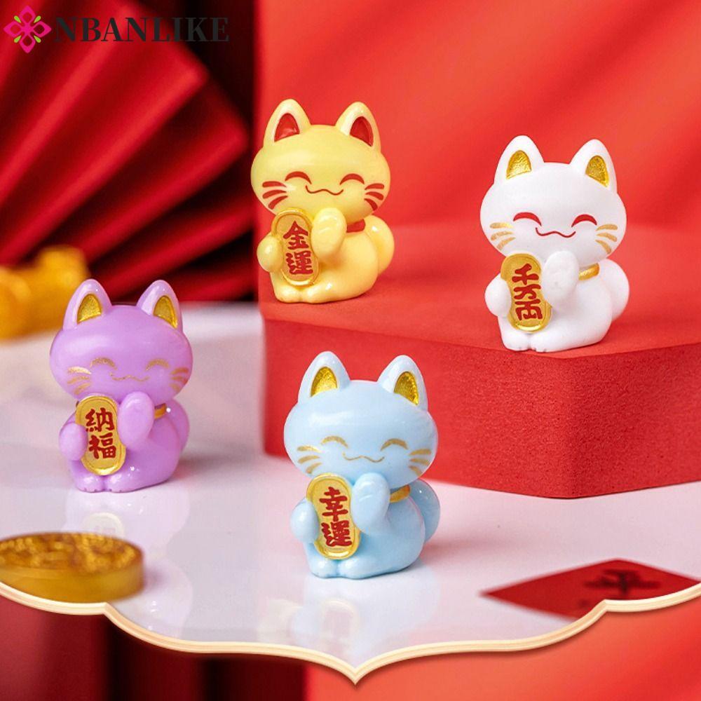 NBANLIKE Tượng mèo may mắn NBANLIKE, Phim hoạt hình Tượng mèo may mắn tinh tế, Trang trí máy tính để