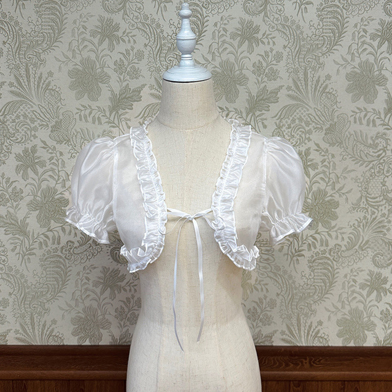 Bolero Hiện Đại dành Cho Nữ Phong Cách Hàn Quốc Mùa Hè, Lưới Nhẹ Nhàng, Áo Cardigan Filipiniana