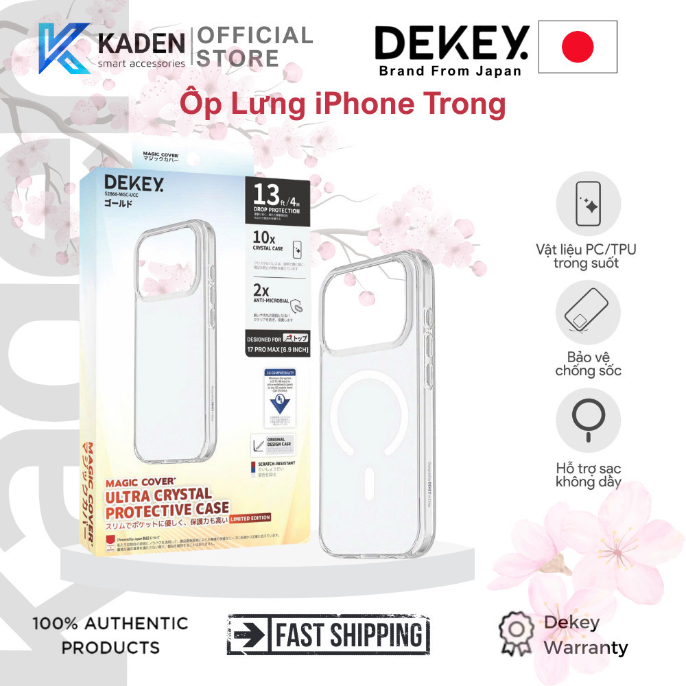 [iPhone14-17][Chính Hãng] Ốp Lưng  iPhone 17 Series Dekey Magic Cover Ultra Crystal Case