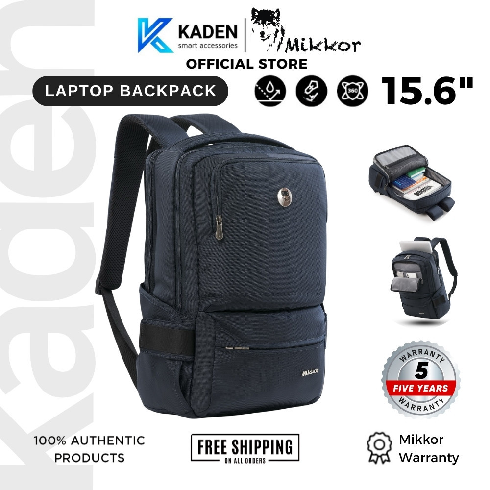 [BH 5 NĂM] Balo Mikkor The Abraham Premier, Đệm EVA Siêu Êm, Vải 1260D Chống Thấm, Laptop 15.6"/Mac 