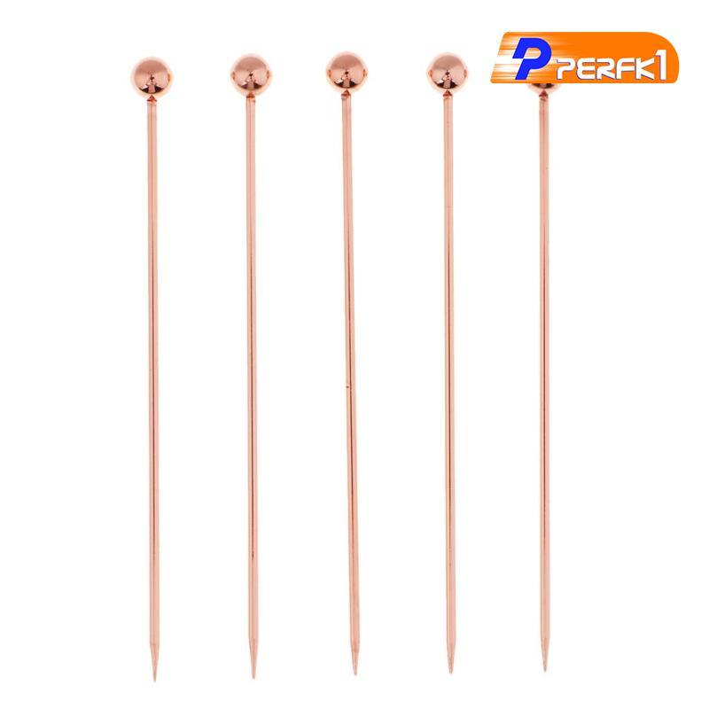 5 Cái / bộ Thép Không Gỉ Cocktail Chọn Cocktail Trái Cây Gậy Thanh Dụng Cụ