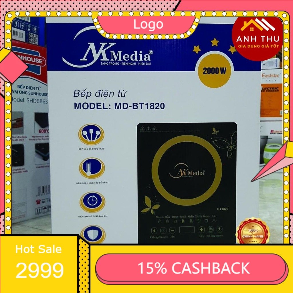 Bếp Từ NK Media MD-BT1820 Chính Hãng - Sang Trọng - Tiện Nghi - Hiện Đại