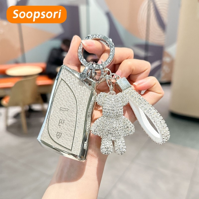 Soopsori Chìa Khóa Xe Ô Tô Ốp Lưng Giá Đỡ Móc Khóa Cho Xe Lexus NX IS RX ES GX LX LS UX GS 200 260 3