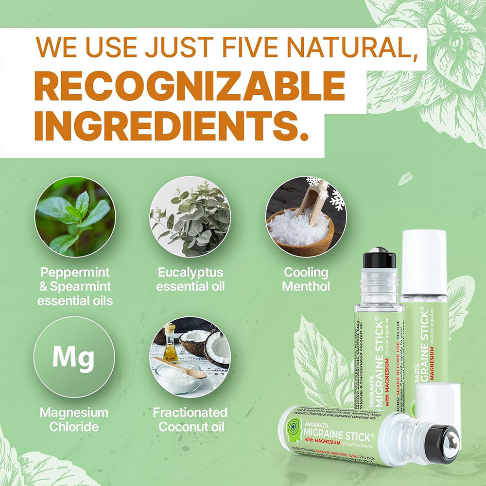 Migrastil Migraine Stick from Natural Migraine Roll-on Headache Relief