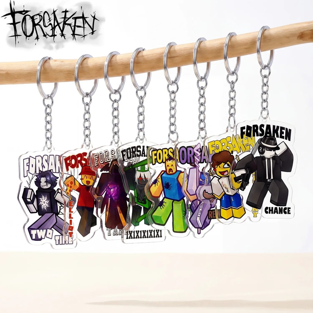 Móc khóa Roblox Forsaken Acrylic Mica 6cm nhân vật Guest 1337 Two Time 1x1x1x1 Shedletsky phụ kiện t