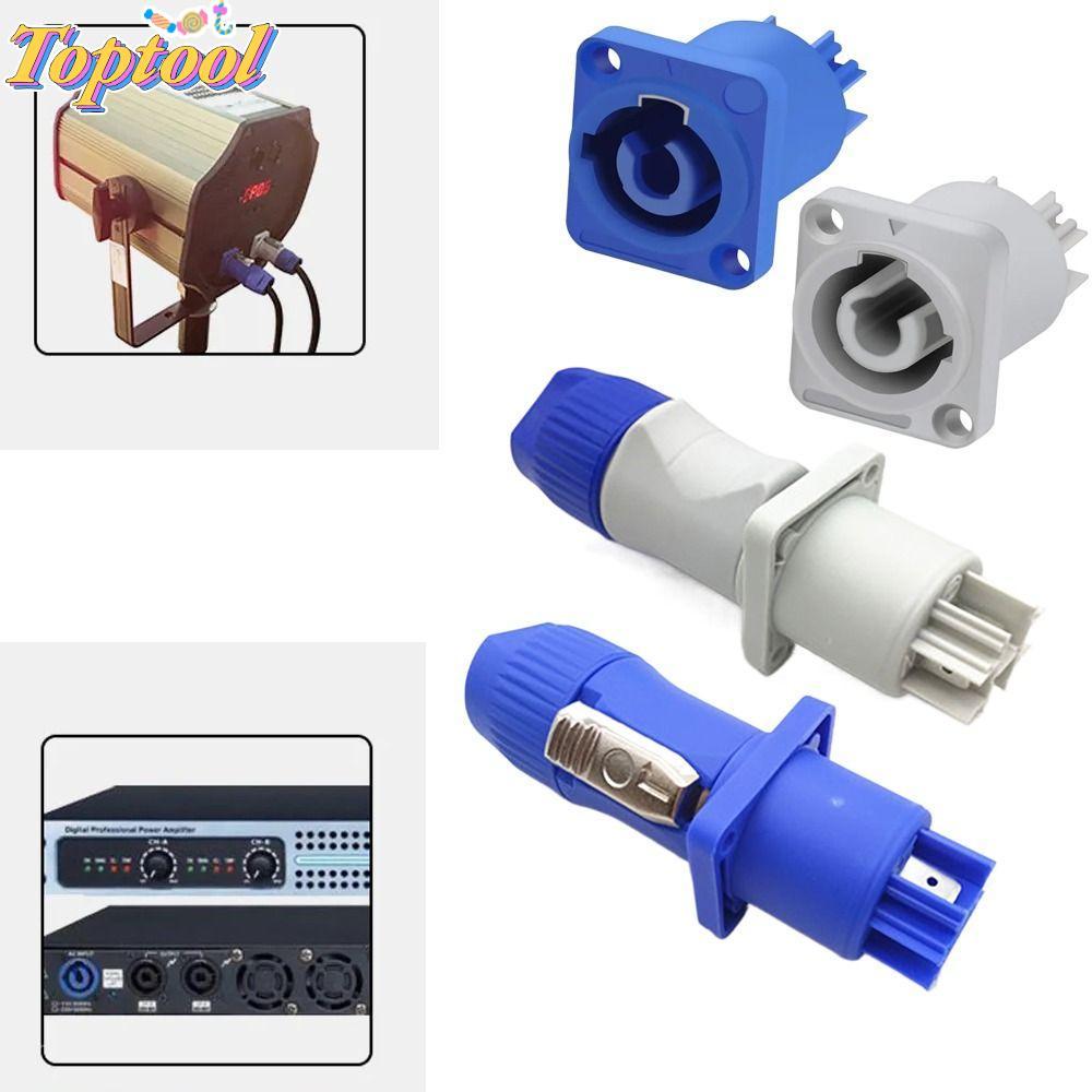 TOPTOOL NAC3FCA NAC3FCB AC Nam Cắm, 3 PIN 250V Powercon Connector, 3 Pin Nam Cắm 20A Ổ Cắm Màu Xanh 