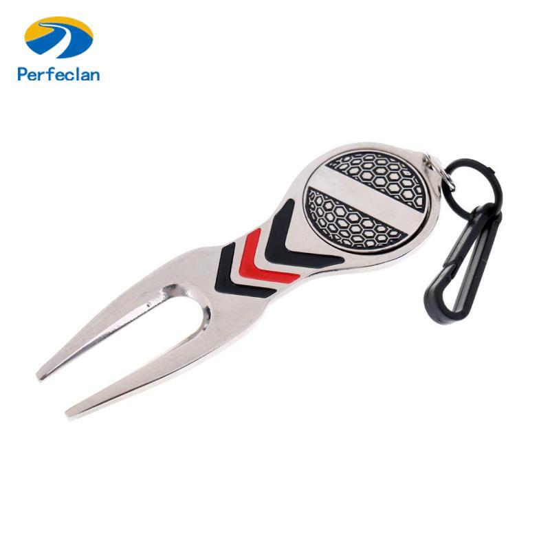 Perfeclan Mới Di Động Pitch Repair Divot Tool với Golf Ball Marker Golfer Tool 3.5 "