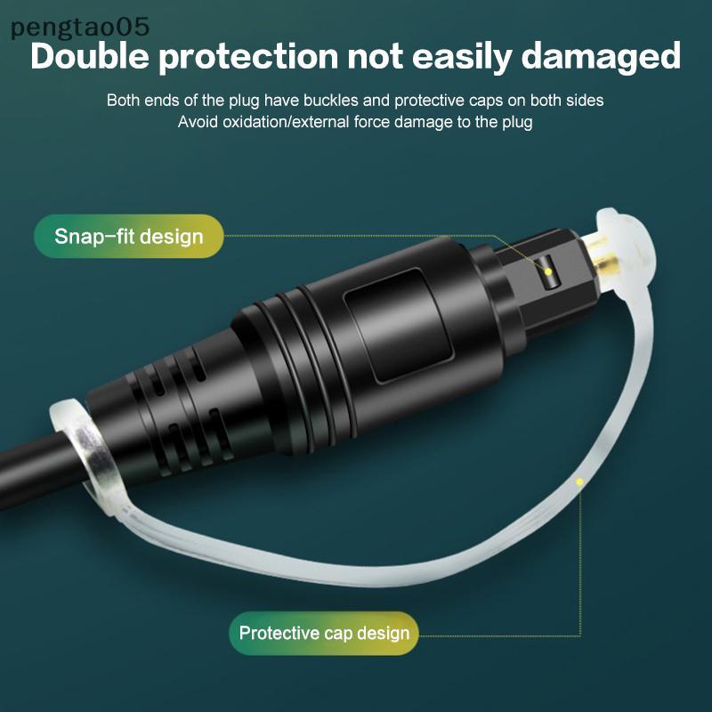 [pengtao05] 2 Cáp Âm Thanh Quang Kỹ Thuật Số Cáp Sợi Toslink SPDIF Cho TV DVD Máy Chiếu Khuếch Đại Rạp Hát Tại Nhà Hệ Thống Âm Thanh 1 / 2 / 3 / 5 / 10m Mới