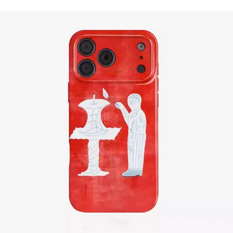 Ốp Điện Thoại Thích Hợp Cho iPhone Red Creative Candle Vỏ Phim Đơn Giản Thích Hợp Cho iPhone16e / 17