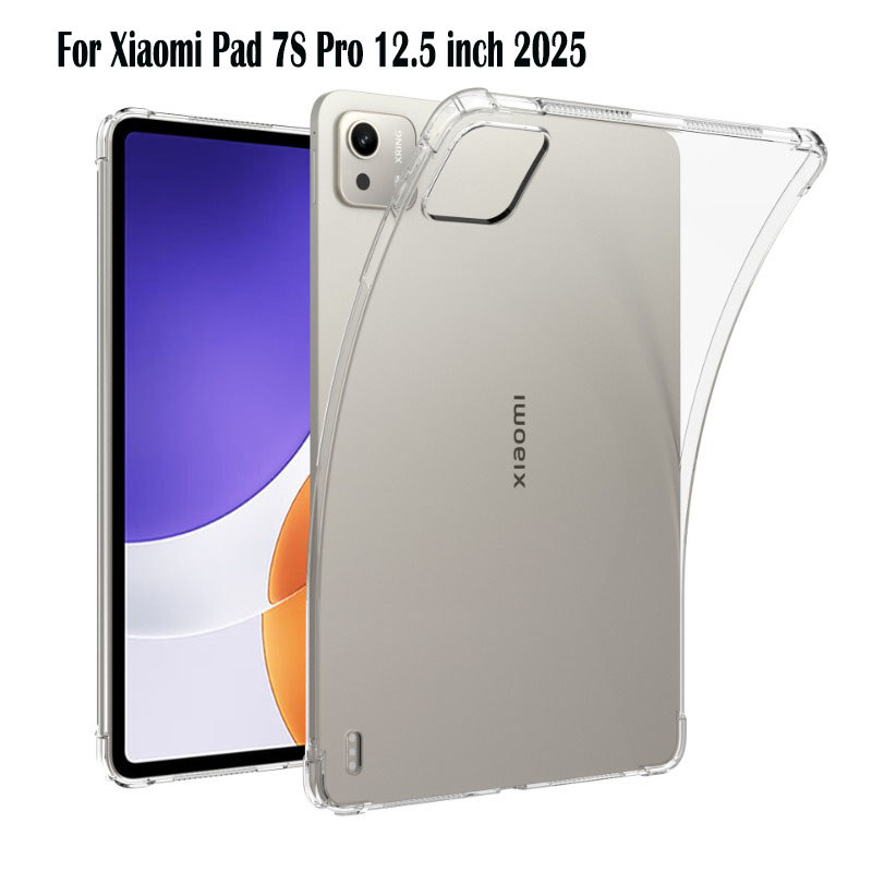 Dành Cho Xiaomi Pad 7S Pro Ốp Lưng 12.5 inch 2025 Dày Mềm Túi Khí Trong Suốt Funda Cho Xiaomi Pad 7S