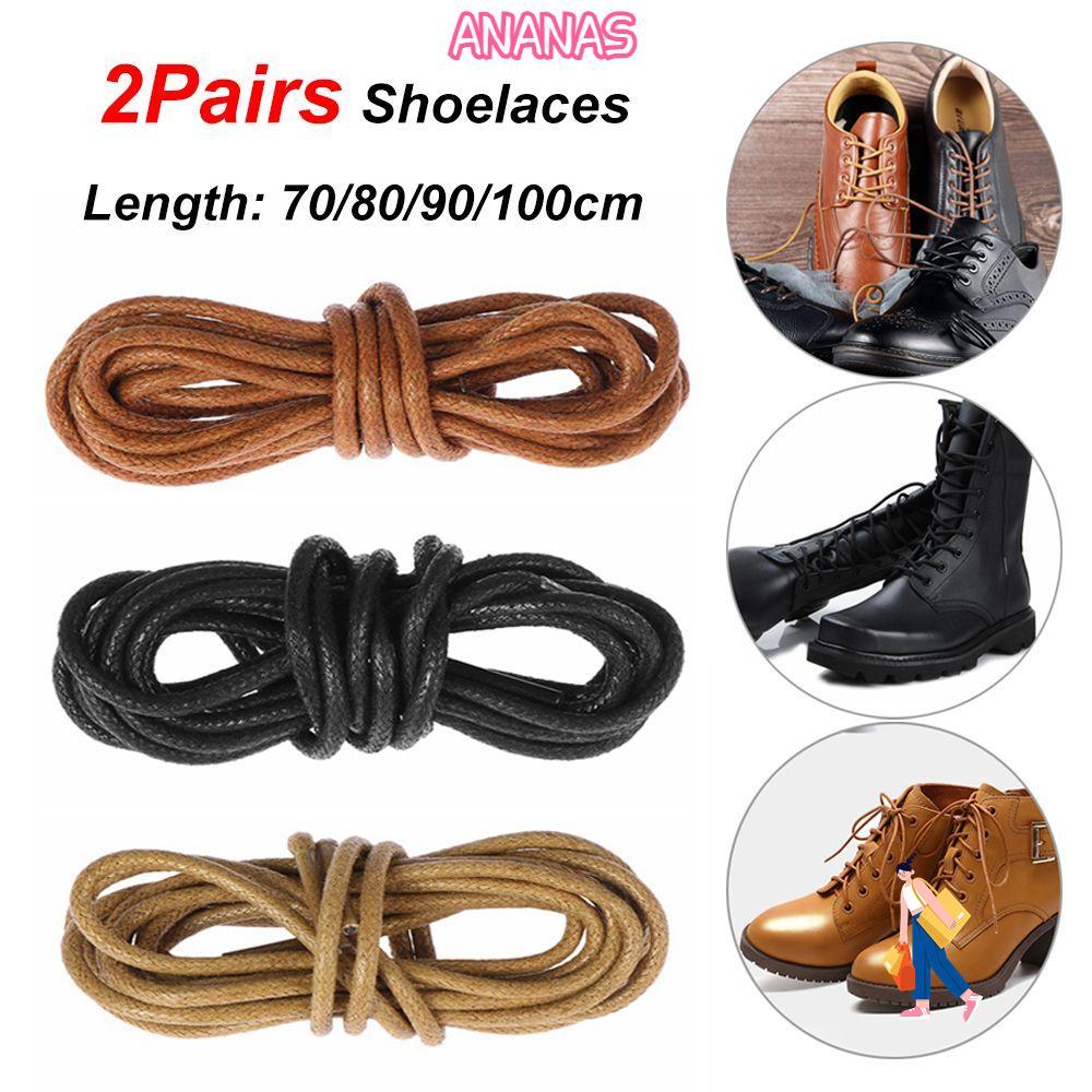ANANAS 2 Cặp Giày Bốt Dây 70 / 80 / 90 / 100cm Giày Thể Thao Màu Da Đầm Giày