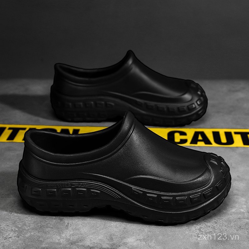 Giày Bếp Đầu Bếp Giày Thu Đông Chuyên Dụng Nam Giày Làm Việc Chống Thấm Nước Chống Trơn Trượt Nhà Bế