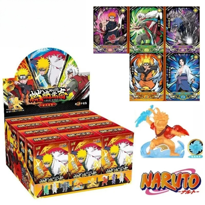 Kayou NARUTO BIG Blind box (bao gồm 12 hộp nhỏ) Series Mini Doll Nhân vật cao su Chế độ Luân xa Sasu