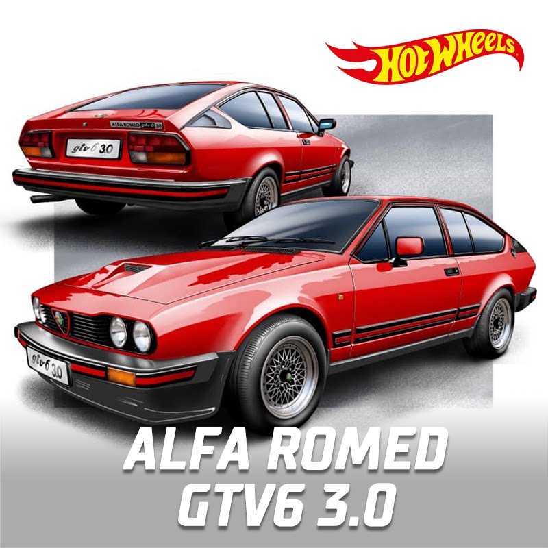 Mẫu xe hợp kim Alfa Romeo Alfa Romeo GTV6 3.0 Mô phỏng đồ chơi xe mô phỏng