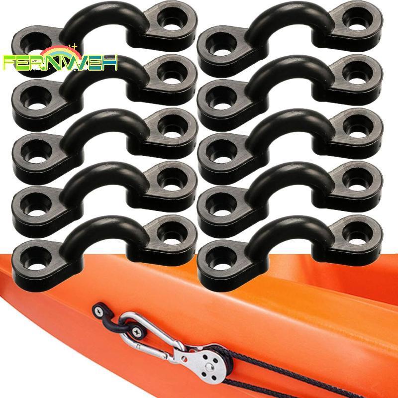 [Fernweh] Bộ Kayak Pad Eye Kit 10 chiếc với vít và dây nylon thay thế cho cano rigging - MỚI