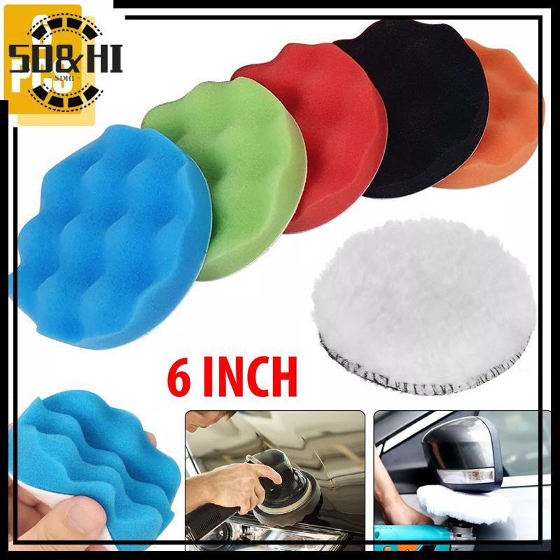 [SD & HI] Bộ miếng đánh bóng đánh bóng 6 inch pound 6 Pa Bộ miếng bọt biển cắt cho máy đánh bóng ô t
