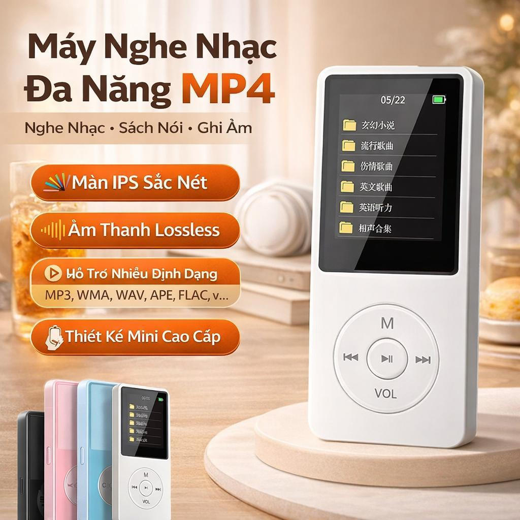 Máy Nghe Nhạc MP3 MP4 Mini, MP3 Player, Máy Nghe Nhạc Bluetooth, Máy Nghe Nhạc Lossless, Máy Nghe Nh