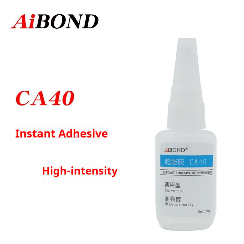 Aibond Super Glue CA40 Keo tức thì 401 Keo khô nhanh cho bề mặt phụ không nhạy cảm Nhựa cao su kim l