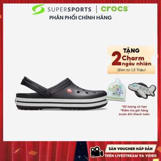 Giày Clog Unisex Crocs Crocband - Đen - 11016-001 ADS04 LS100