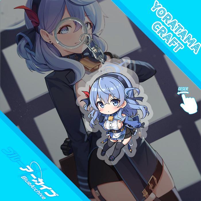 Gantungan Kunci Blue Archive 02, Keychain Anime Lucu Murah - Ako