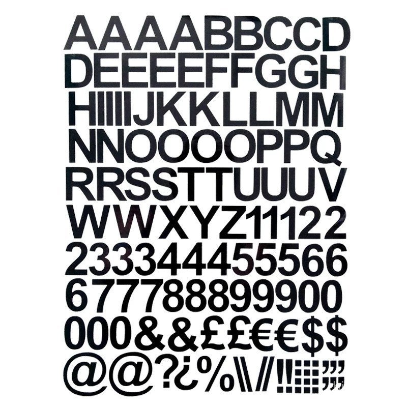 1 ", 2", 3 "SELF ADHESIVE VINYL LETTERS & SỐ LÊN M5WL