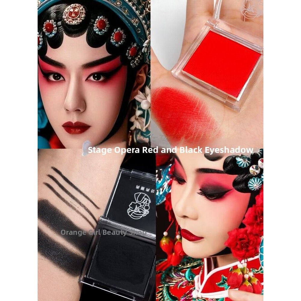 Phấn mắt màu đỏ mờ Trang điểm sân khấu một màu cho biểu diễn Opera và trang điểm trẻ em Opera Trung 