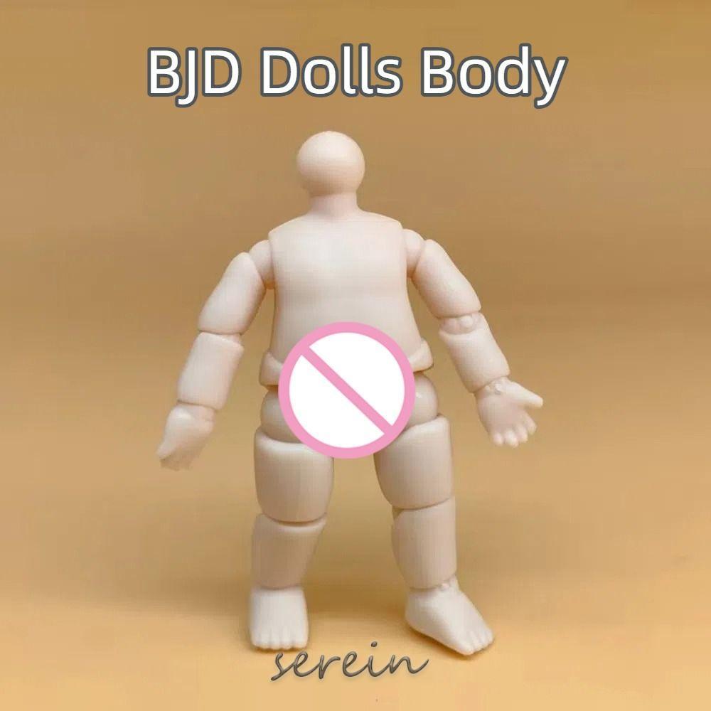 Búp bê cơ thể SEREIN, Búp bê hình búp bê Anime cao 3in 4in, PVC nhiều khớp Thân búp bê BJD bền bỉ ch