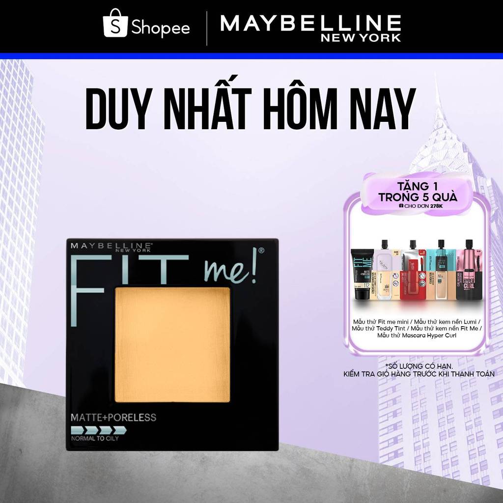 Phấn Phủ Mịn Lì Kiềm Dầu Fit Me Matte Poreless Powder Maybelline New York 8.5g