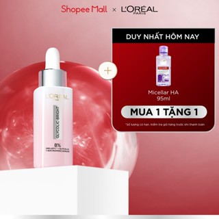Serum Glycolic Melasyl 8% [Melasyl+Glycolic+Niacinamide] dưỡng sáng da, mờ thâm mụn & nám Loreal Paris 30ml