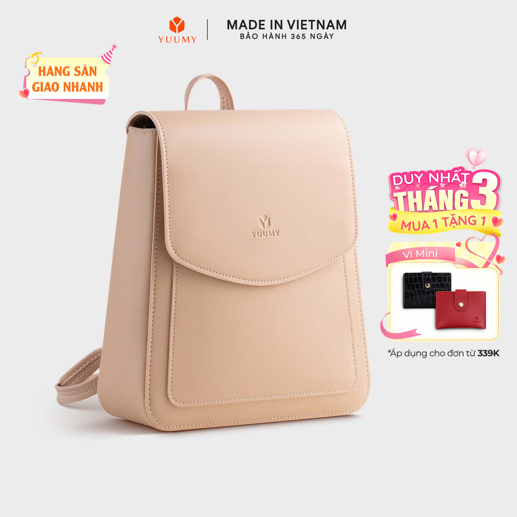 Balo Yuumy (Thời trang nữ cỡ trung - Balo da Seasand YBA104) Bagsmart