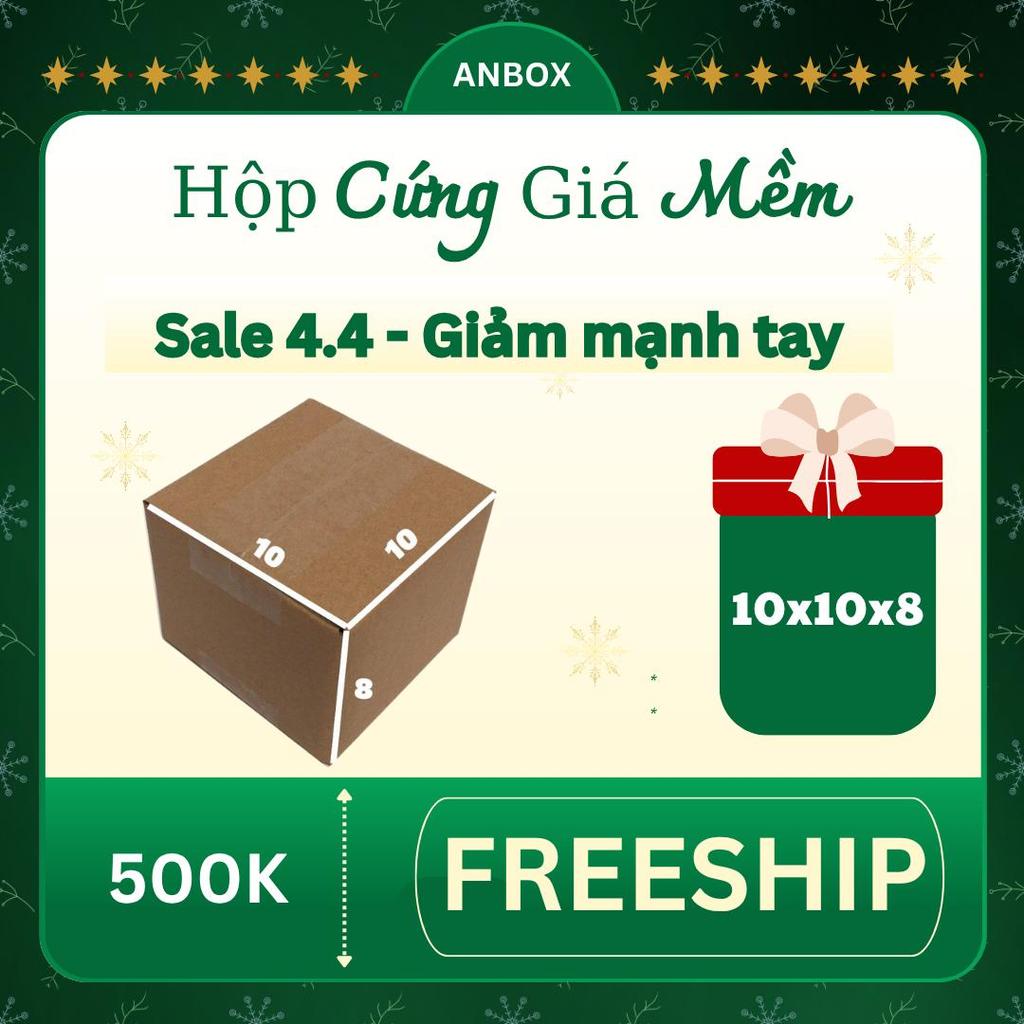 hộp giấy 10x10x8 bộ 100 trơn không in