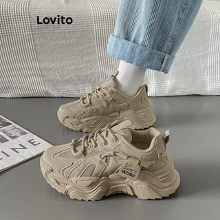 Giày thể thao Lovito đế dày phong cách Hàn Quốc thường ngày đa năng tăng chiều cao thoải mái thoáng khí cho nữ LFA62230