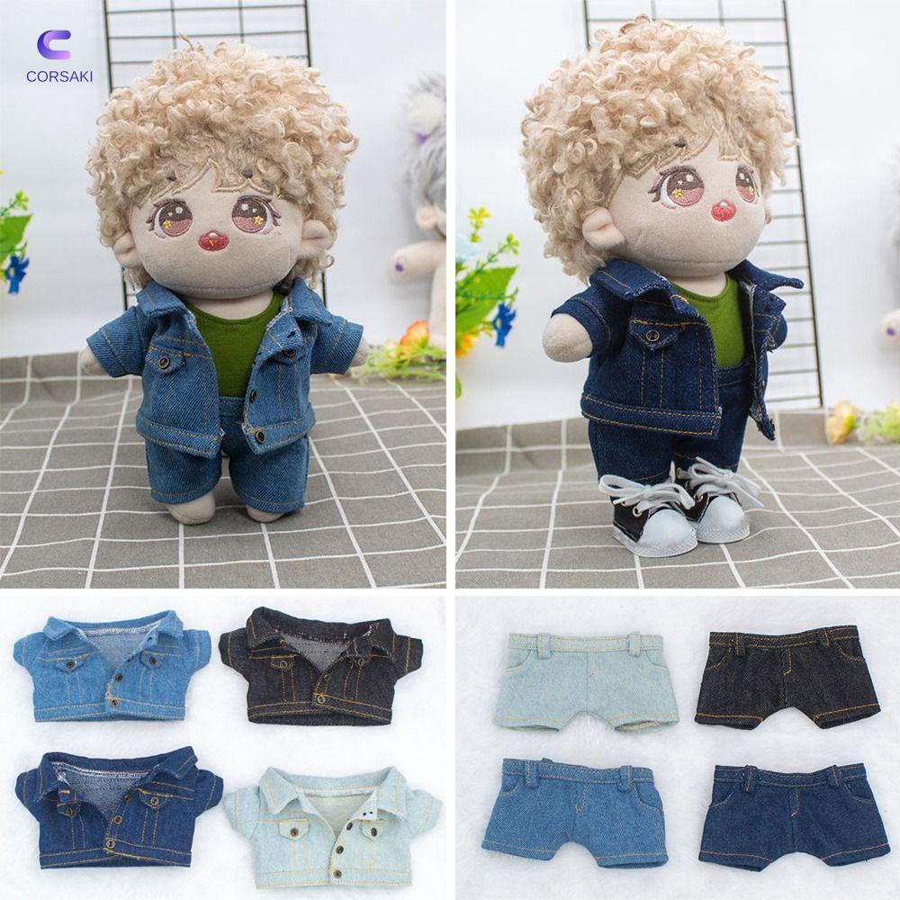 CORSAKI 1 Bộ Áo Khoác Cotton Thời Trang Mặc Quần Jean 4 Phong Cách Đồ Chơi Trẻ Em Quần Jean Quần Áo 