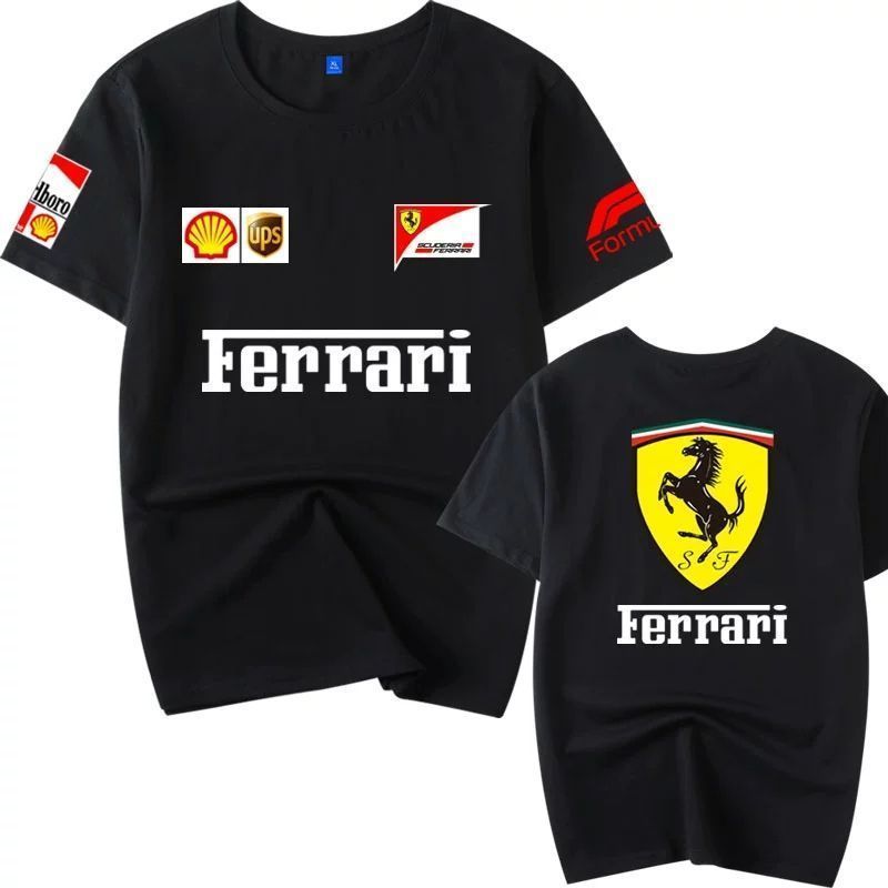 Mùa Hè Áo Thun Tay Ngắn Cổ Tròn Ferrari SF1000, Made From Cotton Nguyên Chất