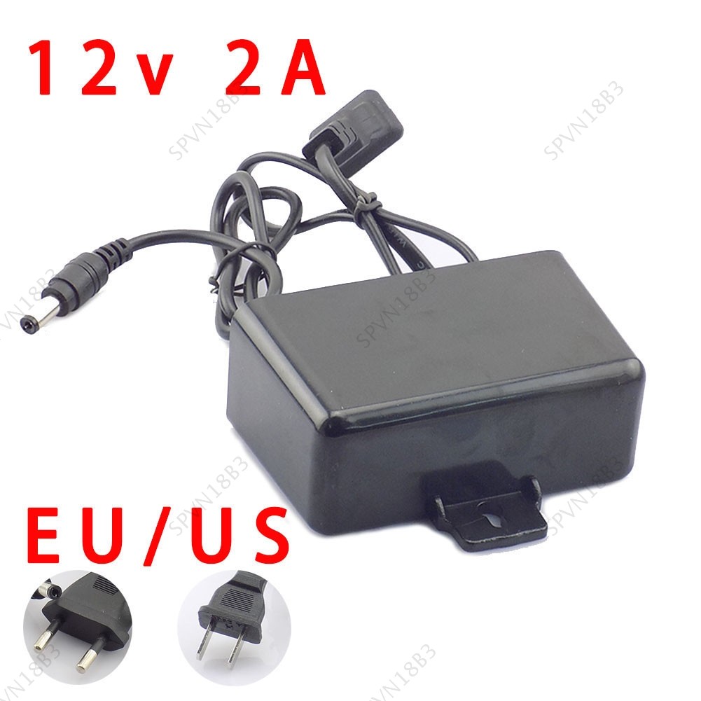 Bộ nguồn AC / DC 12V 2A 2000ma 100-240V EU Cắm Bộ sạc nguồn cho Camera quan sát Dải đèn LED E14 VN18