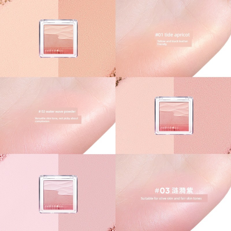 phấn má hồng má hồng Judydoll / Judydoll Water Satin Blush Hai Màu Blush Palette Mở Rộng Màu Thu Nhỏ