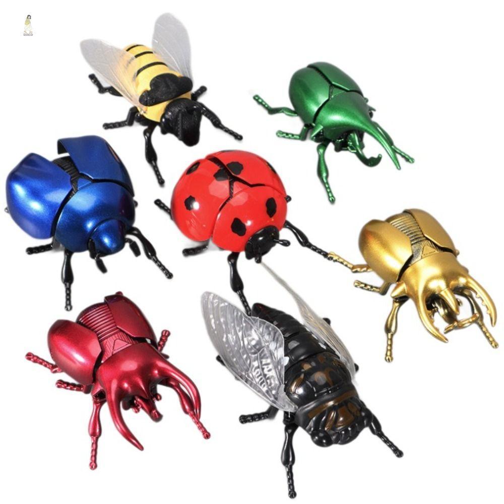 Đồ chơi côn trùng cuộn dây xích DISCO, Đồ chơi mô hình côn trùng động vật bằng nhựa Bee Beetle, Mô p