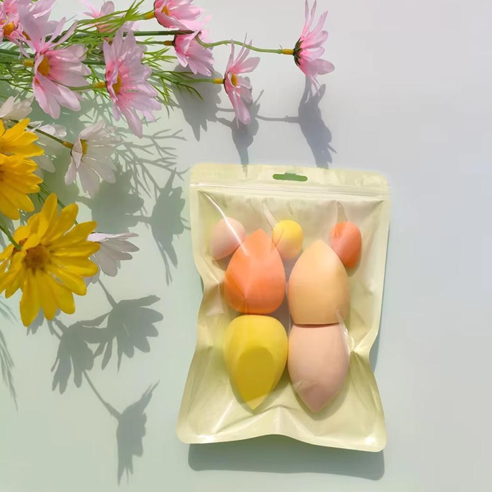 Macaron Color Beauty Makeup Sponge Puff Set Soft Beauty Blender Dụng cụ trang điểm L9n4