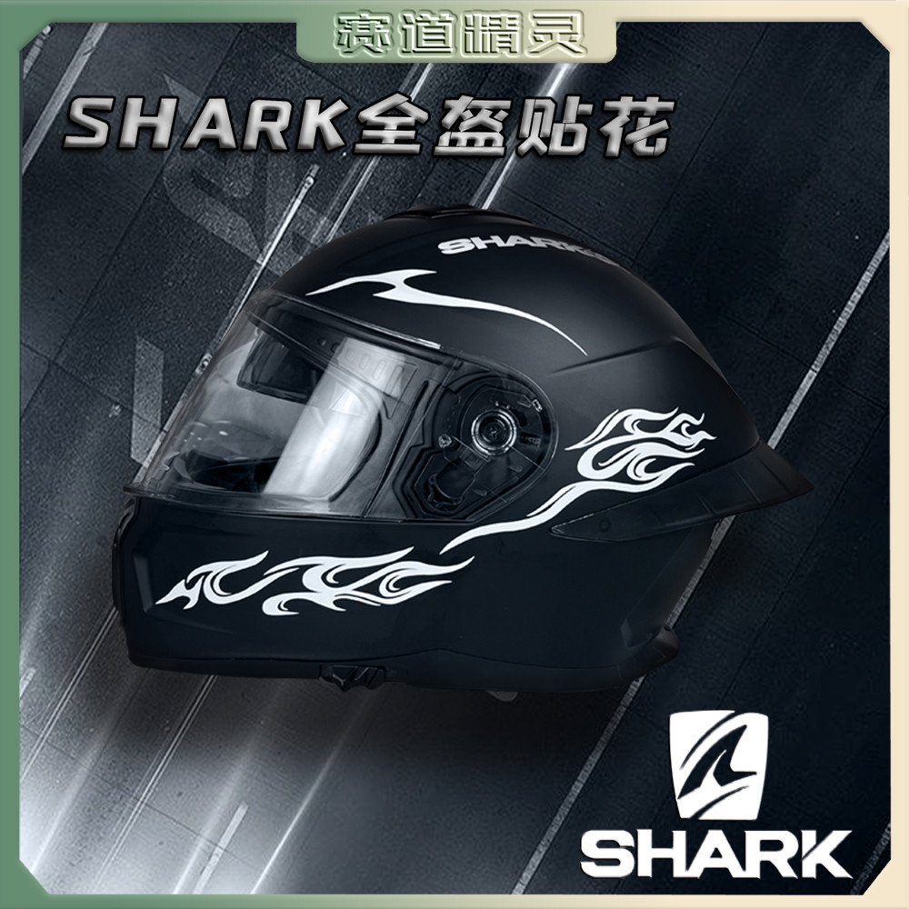 Thích Hợp Cho Xe Máy Mũ Bảo Hiểm SHARK SHARK Full Mũ Bảo Hiểm Decal Dán Dây Vòng Hoa Trang Trí In Ch