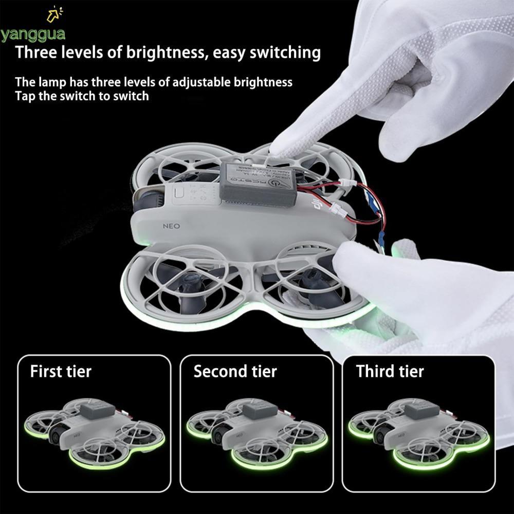 Đai đèn YANGGUA, Chuyến bay ban đêm phát sáng cho dải đèn DJI Neo, Độ sáng LED Dải đầy màu sắc chống