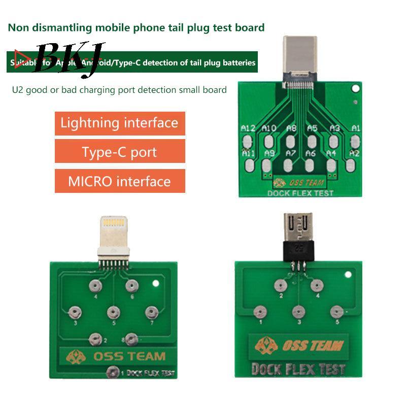 [KJ] Micro USB Dock Flex Test Board cho điện thoại Type-C U2 Đế sạc nguồn pin Flex Easy Test Tool [M