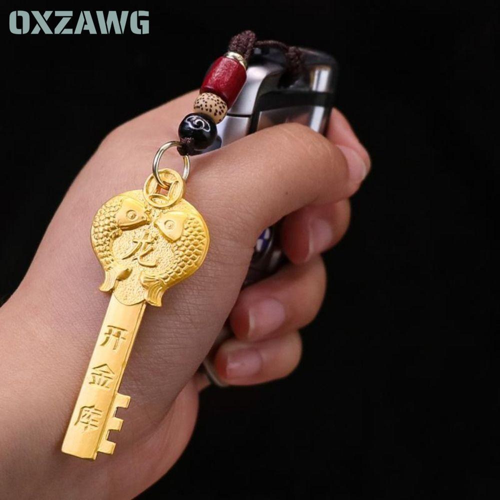 OXZAWG Vòng chìa khóa ô tô cung hoàng đạo Trung Quốc, Mặt dây chuyền ô tô Móc khóa đồng cung hoàng đ