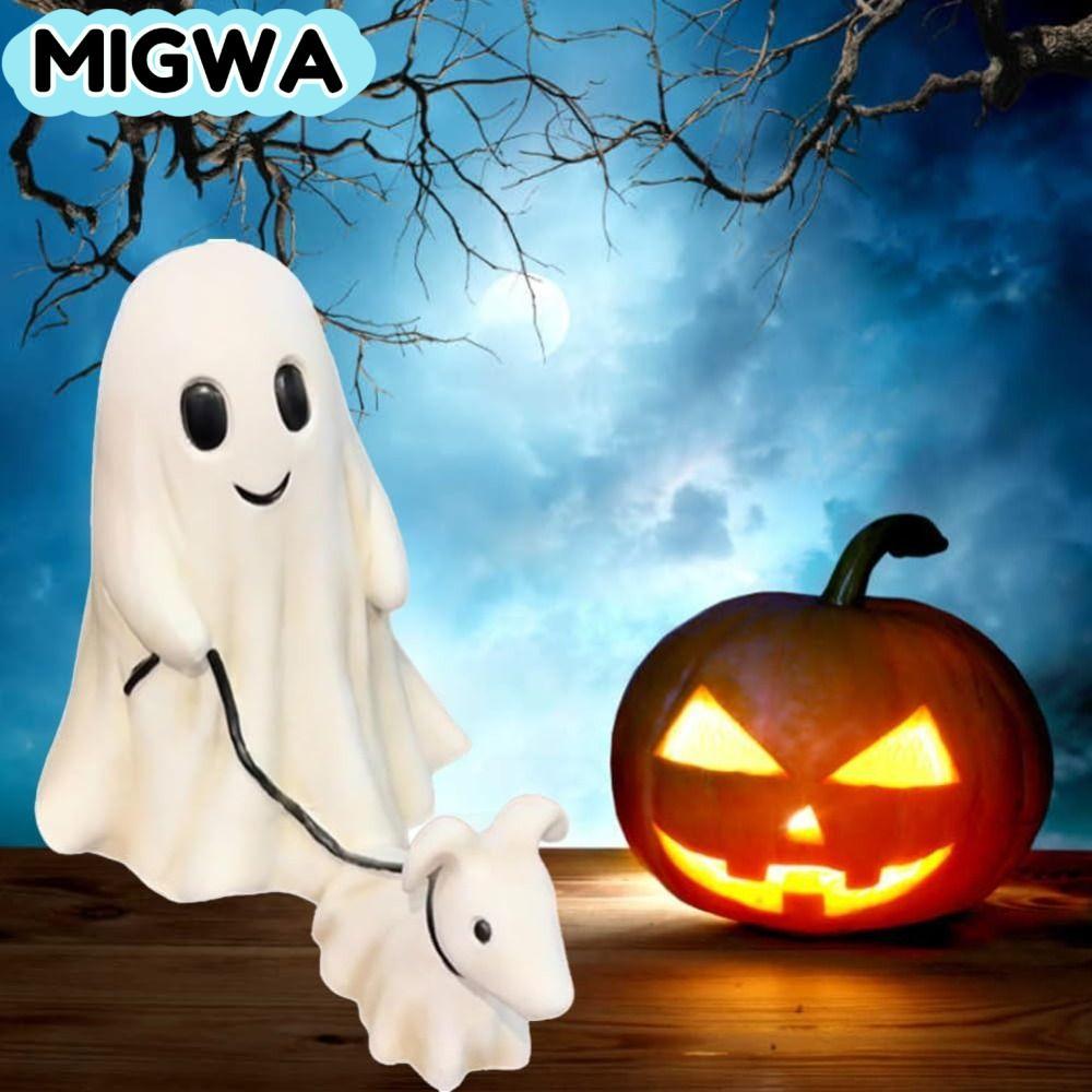 MIGWA Ma Quái Chó Halloween Bức Tượng Chó Ma Trong Nhà Ngoài Trời Ma Đi Bộ Tượng Chó, Ngộ nghĩnh Hal