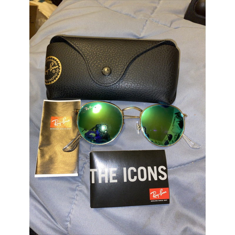 RayBan Tròn RB3447, Ống Kính Xanh 50/20