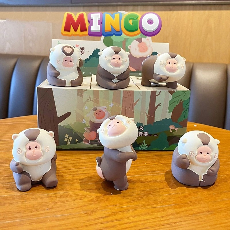 Mô Hình Decor Khỉ Tinh Ngịch Mini Cute Trang Trí Bàn Làm Việc Phòng Làm Đồ Trang Trí Xe Ô Tô - Mingo