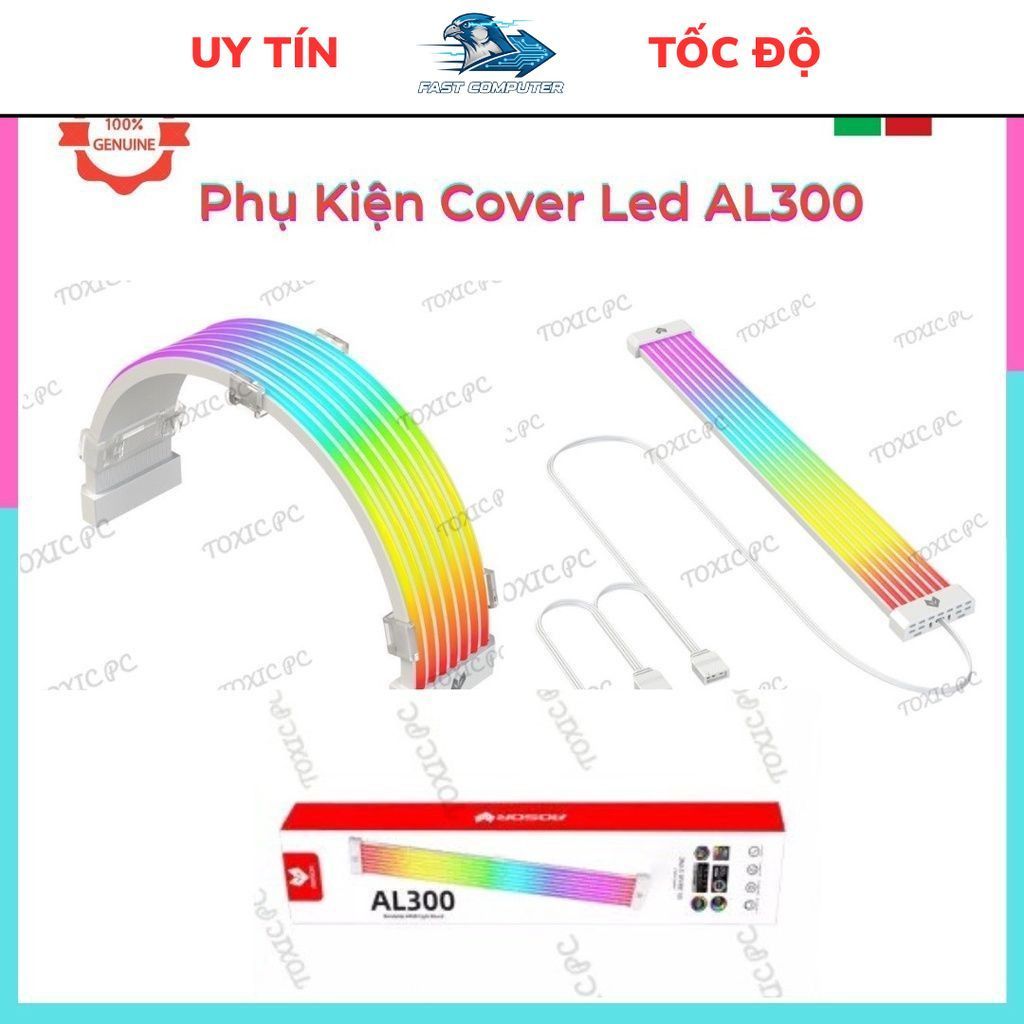 Phụ Kiên Cover Led 5v ARGB Neon Aosor AL300 AL200 Trang Trí Cho Cổng 24p Mainboard Hoặc VGA